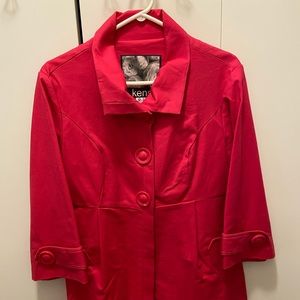 Pink Kensie High Waisted Coat.